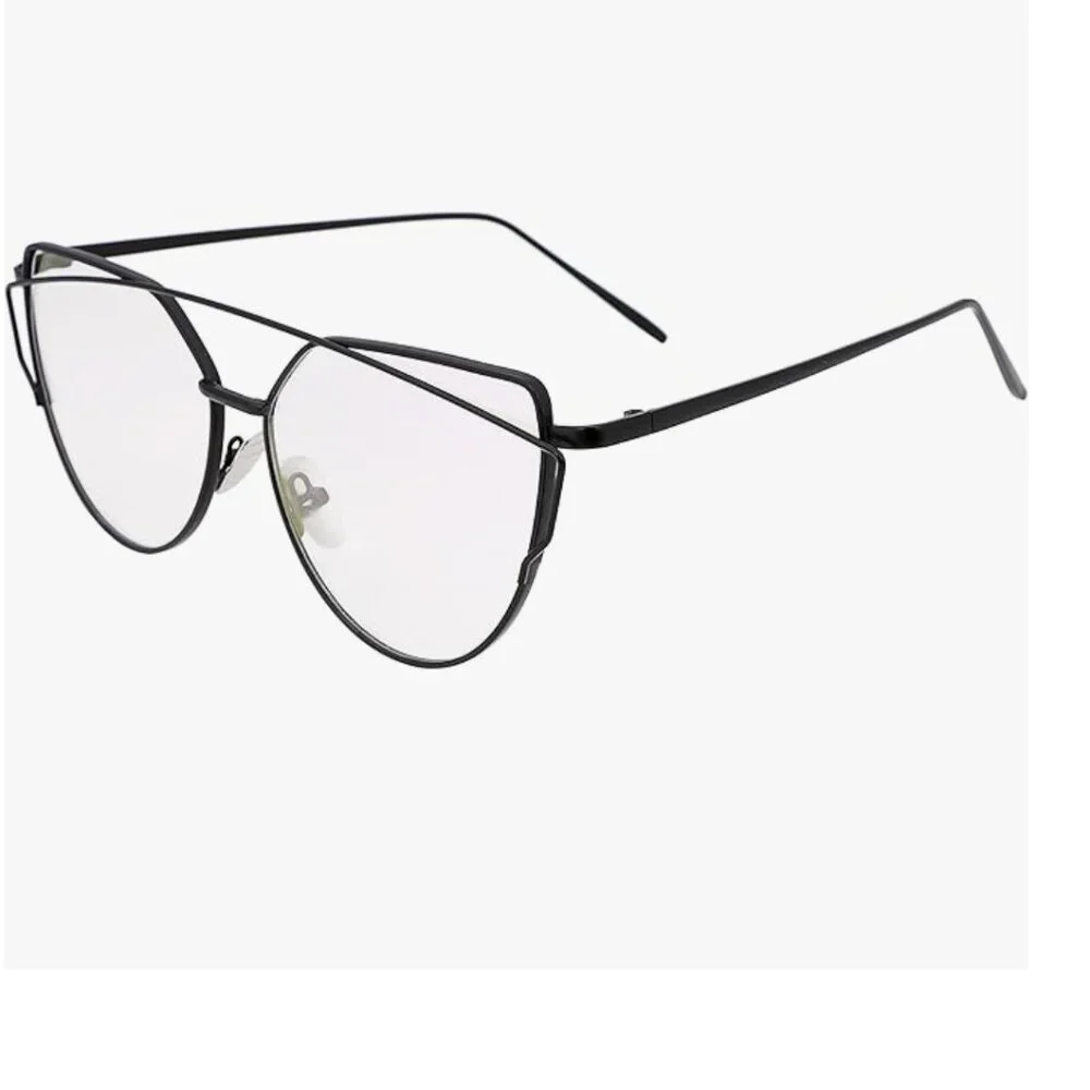 Women's EXAGGERATED VINTAGE RETRO Style Clear Lens